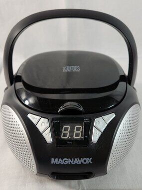 Magnavox MD6924 CD Boombox AM/FM Stereo with Power Cord Works Black see VIDEO